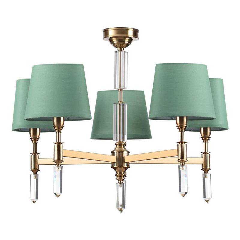 Люстра Ramona Green Chandelier Бронза Зеленый Люстра Ramona Green Chandelier Бронза Зеленый в Барнауле | Loft Concept