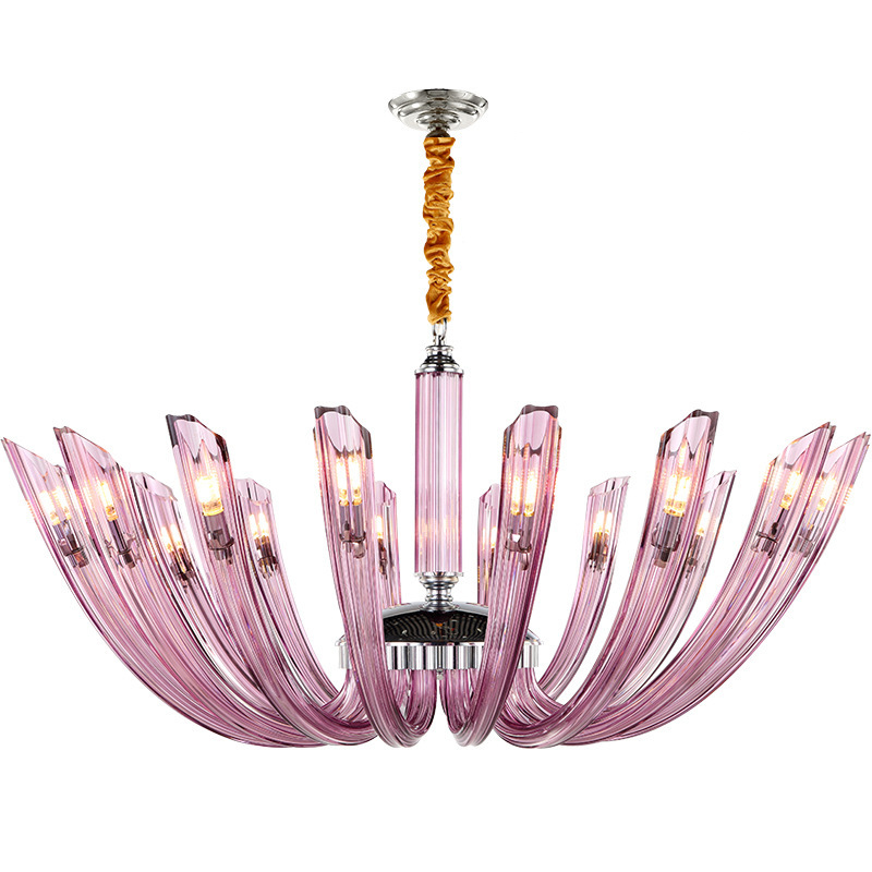 Люстра Pink Rays Chandelier Розовый Хром Люстра Pink Rays Chandelier Розовый Хром в Барнауле | Loft Concept
