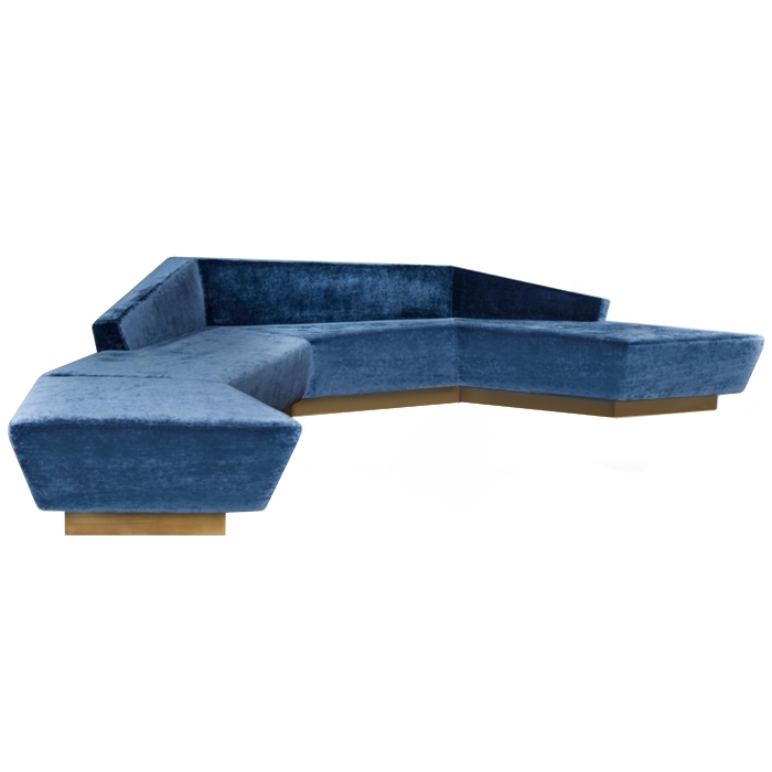 Диван Anaktae ADRASTUS SOFA Синий Латунь Диван Anaktae ADRASTUS SOFA Синий Латунь в Барнауле | Loft Concept