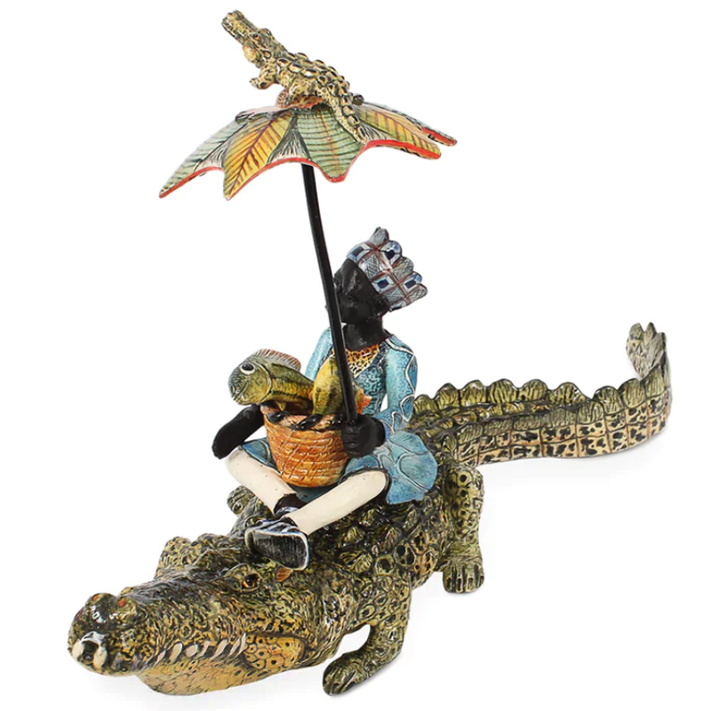 Статуэтка Crocodile Rider Зеленый Статуэтка Crocodile Rider Зеленый в Барнауле | Loft Concept