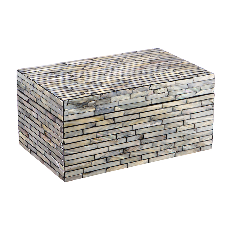 Шкатулка Box Nacre Silver Серебряный Черный Шкатулка Box Nacre Silver Серебряный Черный в Барнауле | Loft Concept