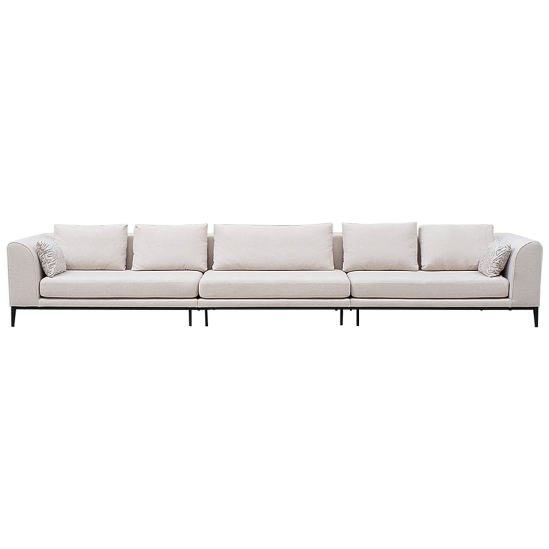 Диван Willa Long Sofa Молочный Черный Диван Willa Long Sofa Молочный Черный в Барнауле | Loft Concept