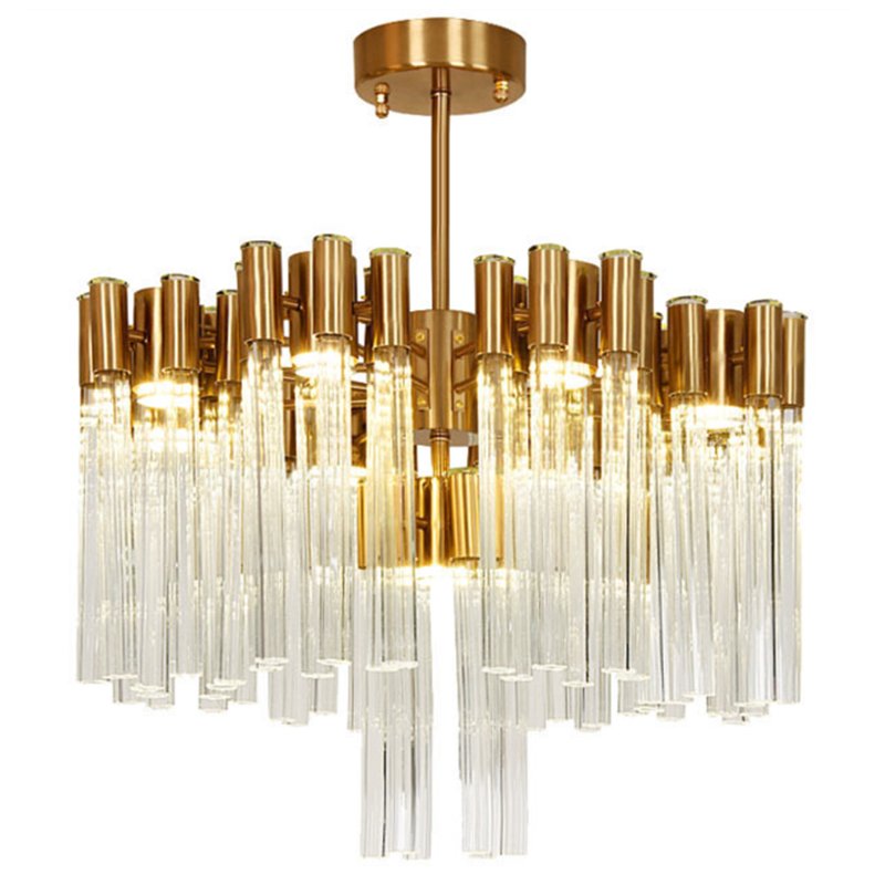Люстра Contemporary chandelier crystal brass 65 Глянцевое золото Прозрачное Стекло Люстра Contemporary chandelier crystal brass 65 Глянцевое золото Прозрачное Стекло в Барнауле | Loft Concept