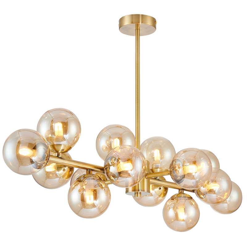 Люстра Berries Chandelier amber 14 Латунь Янтарь (Amber) Люстра Berries Chandelier amber 14 Латунь Янтарь (Amber) в Барнауле | Loft Concept