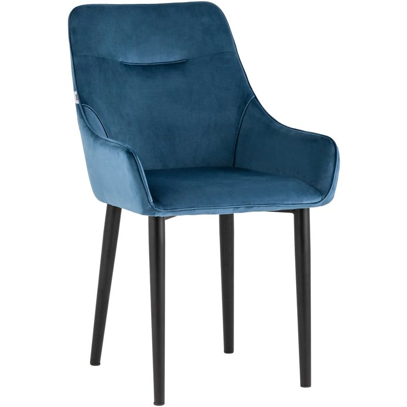 Стул Joan Chair Синий Велюр Синий Черный Стул Joan Chair Синий Велюр Синий Черный в Барнауле | Loft Concept