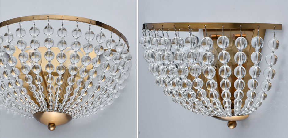 Бра Virginia Clear Beads Wall Lamp Gold Бра Virginia Clear Beads Wall Lamp Gold - Loft-Concept в Барнауле