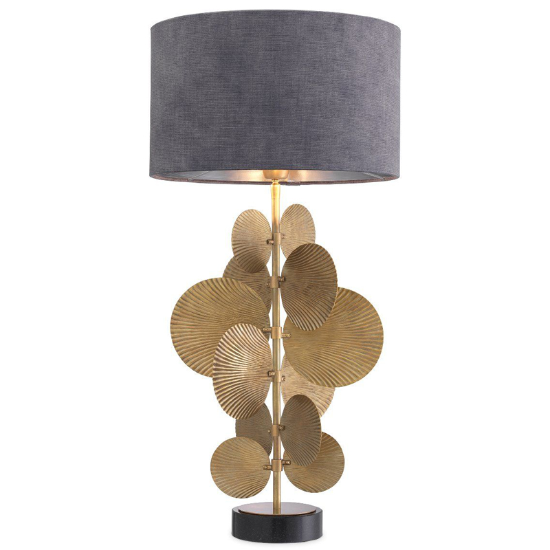 Настольная лампа Eichholtz Table Lamp Mito Винтажная латунь Черный Серый в Барнауле | Loft Concept 