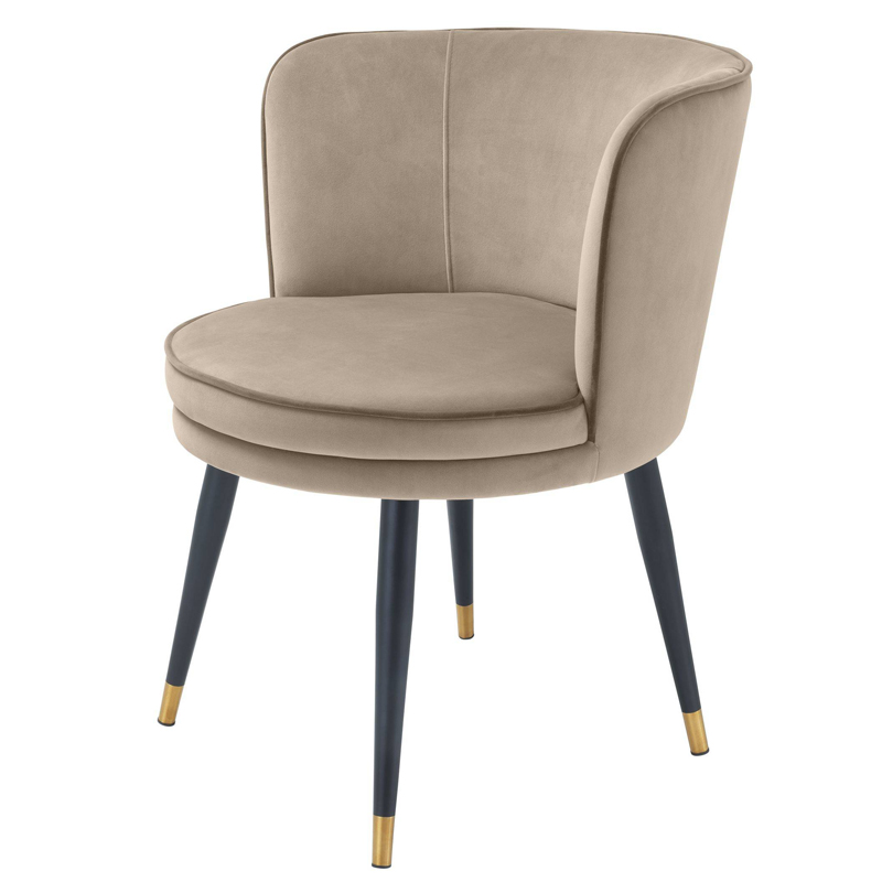 Стул Eichholtz Dining Chair Grenada greige Бежево-серый Черный Латунь Стул Eichholtz Dining Chair Grenada greige Бежево-серый Черный Латунь в Барнауле | Loft Concept