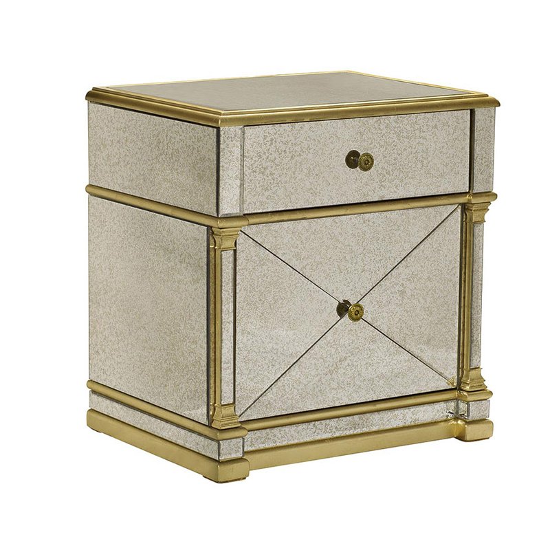 Комод зеркальный Mirrored Commode Aged Золотой Комод зеркальный Mirrored Commode Aged Золотой в Барнауле | Loft Concept