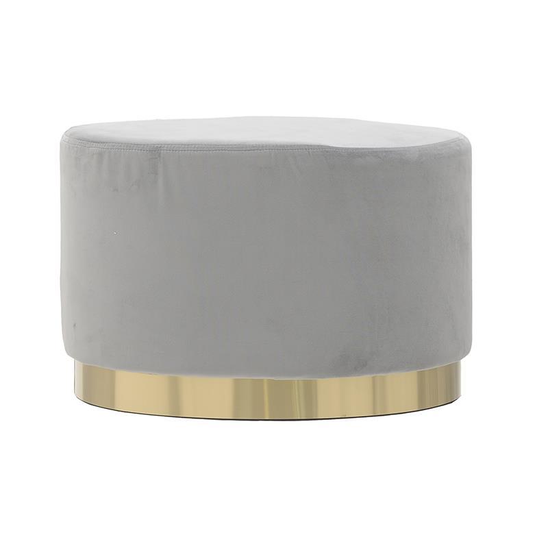 Пуф Golden Belt Gray Pastel Серый Золотой в Барнауле | Loft Concept 