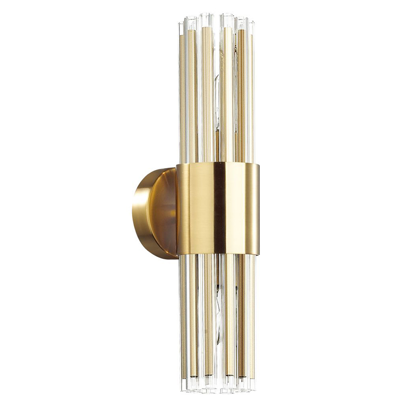 Бра Gladwin Glass Tube Wall Lamp Золотой Прозрачный Бра Gladwin Glass Tube Wall Lamp Золотой Прозрачный в Барнауле | Loft Concept