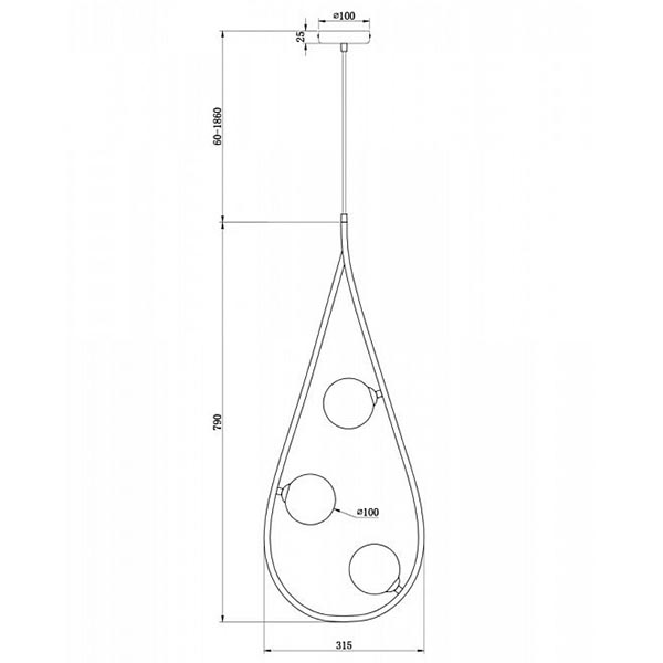 Люстра Marcan 3 Ball Chandelier Black Люстра Marcan 3 Ball Chandelier Black в Барнауле