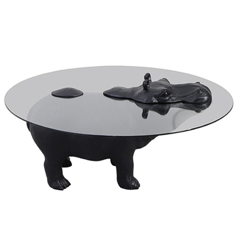 Кофейный Стол Бегемот Hippo Stands Coffee Table Черный Прозрачное Стекло в Барнауле | Loft Concept 