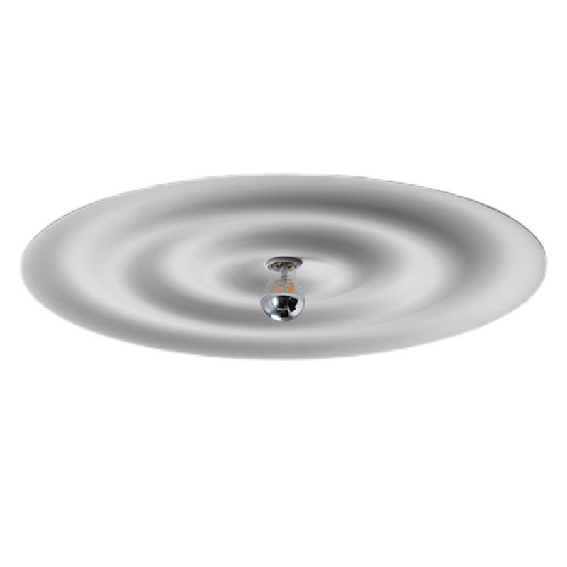 Потолочный светильник круглый Round Plate Белый в Барнауле | Loft Concept 