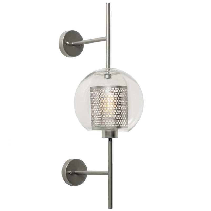 Бра Perforation Wall Lamp Nickel 58 Никель Прозрачное Стекло Бра Perforation Wall Lamp Nickel 58 Никель Прозрачное Стекло в Барнауле | Loft Concept