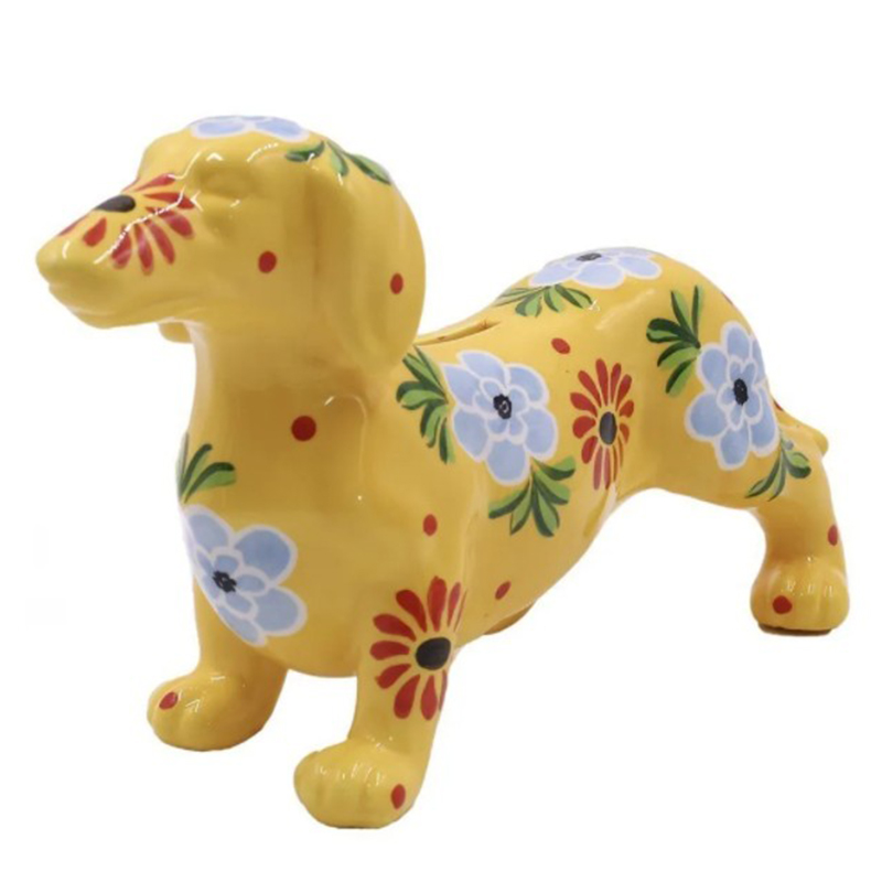 Статуэтка Flower Dachshund yellow Желтый Мульти Статуэтка Flower Dachshund yellow Желтый Мульти в Барнауле | Loft Concept