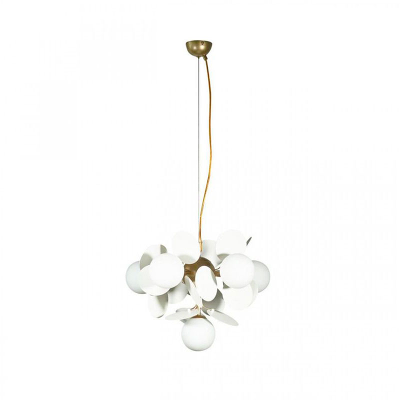Люстра MATISSE Chandelier White 6 ламп Белый Золотой Люстра MATISSE Chandelier White 6 ламп Белый Золотой в Барнауле | Loft Concept