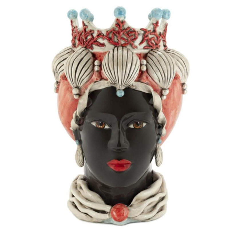 Ваза VASE MORO LADY CORAL Черный Мульти Ваза VASE MORO LADY CORAL Черный Мульти в Барнауле | Loft Concept