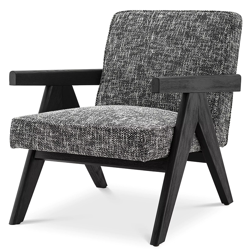Кресло Eichholtz Chair Greta Черный Черный Черно-белый Кресло Eichholtz Chair Greta Черный Черный Черно-белый в Барнауле | Loft Concept