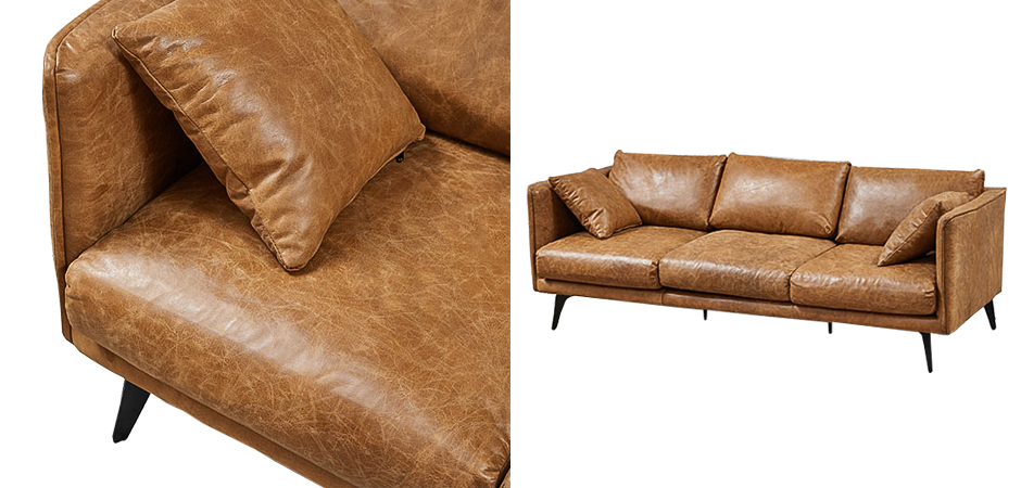 Диван Caramel Leather Triple Sofa Диван Caramel Leather Triple Sofa - Loft-Concept в Барнауле