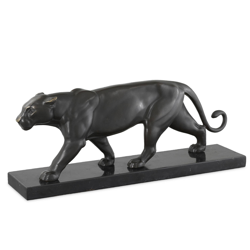 Статуэтка Eichholtz Panther on Marble Base Темная бронза Черный Статуэтка Eichholtz Panther on Marble Base Темная бронза Черный в Барнауле | Loft Concept