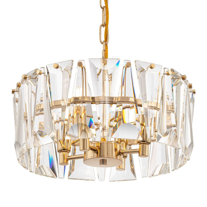 Люстра Ruby Crystal Chandelier Gold 38 Глянцевое золото Прозрачное Стекло Люстра Ruby Crystal Chandelier Gold 38 Глянцевое золото Прозрачное Стекло в Барнауле | Loft Concept
