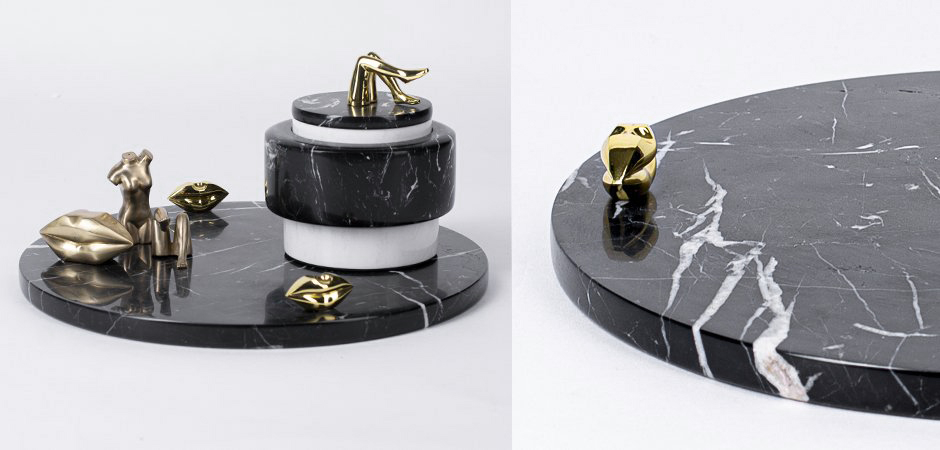Поднос ACOLYTE ENTERTAINING PLATTER MARBLE & BRONZE Поднос ACOLYTE ENTERTAINING PLATTER MARBLE & BRONZE - Loft-Concept в Барнауле