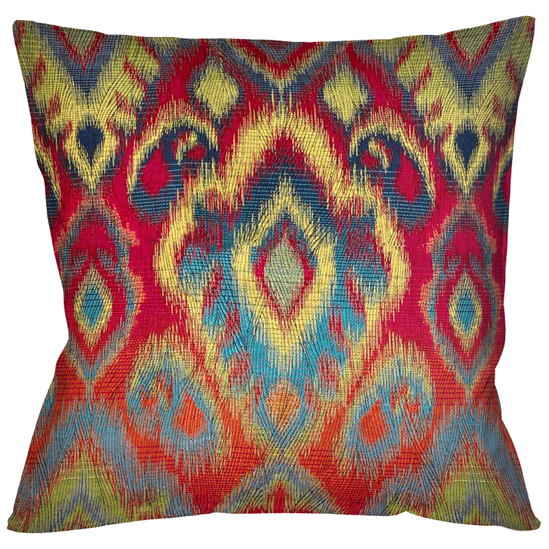 Декоративная подушка Ikat Pattern с разноцветным узором Мульти Декоративная подушка Ikat Pattern с разноцветным узором Мульти в Барнауле | Loft Concept