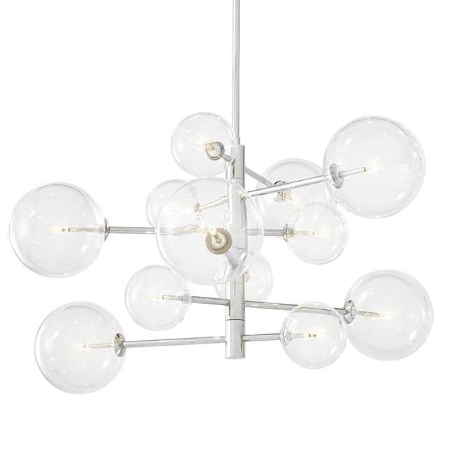 Люстра Chandelier Argento S Nickel Никель Прозрачное Стекло Люстра Chandelier Argento S Nickel Никель Прозрачное Стекло в Барнауле | Loft Concept