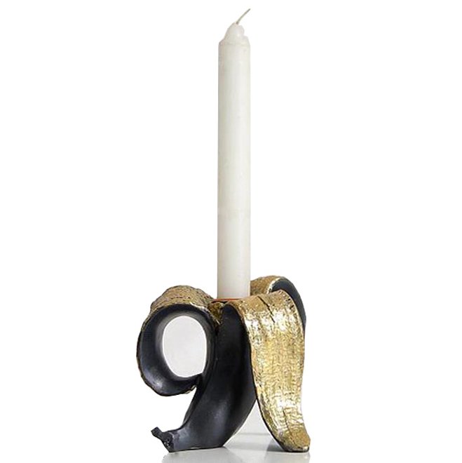 Подсвечник Black Banana Черный Золотой Подсвечник Black Banana Черный Золотой в Барнауле | Loft Concept