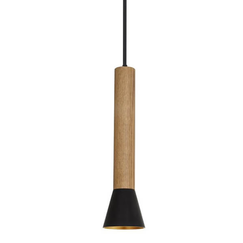 Подвесной светильник Marius Cone Hanging lamp Черный Древесина Подвесной светильник Marius Cone Hanging lamp Черный Древесина в Барнауле | Loft Concept
