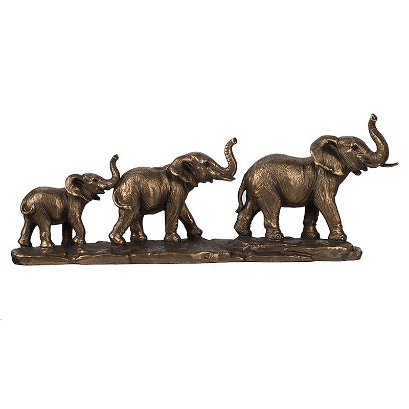 Композиция в виде семьи слонов Elephants Figurine Бронза Композиция в виде семьи слонов Elephants Figurine Бронза в Барнауле | Loft Concept