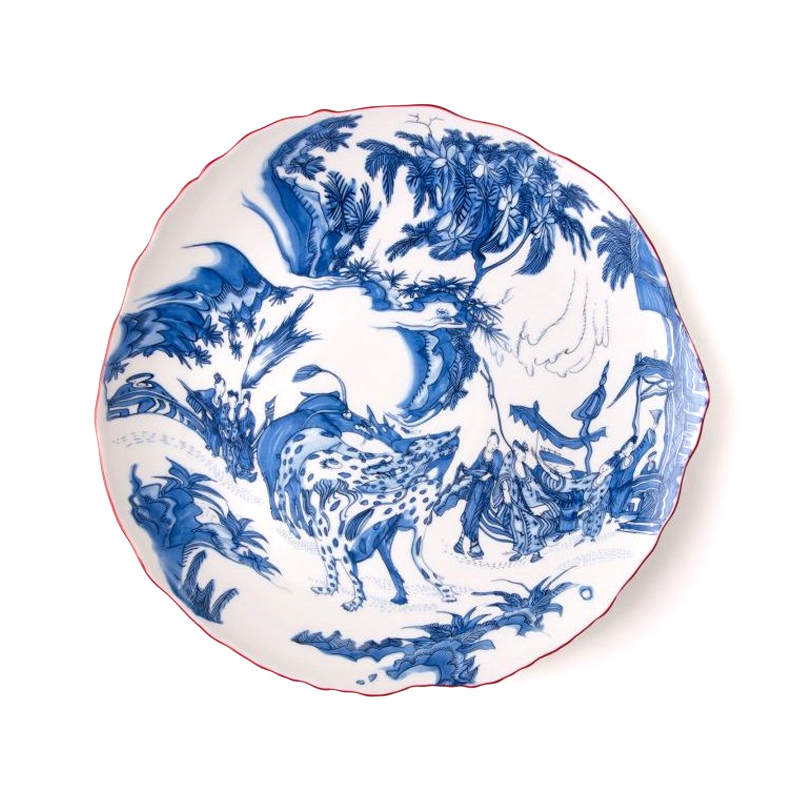 Тарелка Seletti Blue Chinoiserie Белый Синий Тарелка Seletti Blue Chinoiserie Белый Синий в Барнауле | Loft Concept