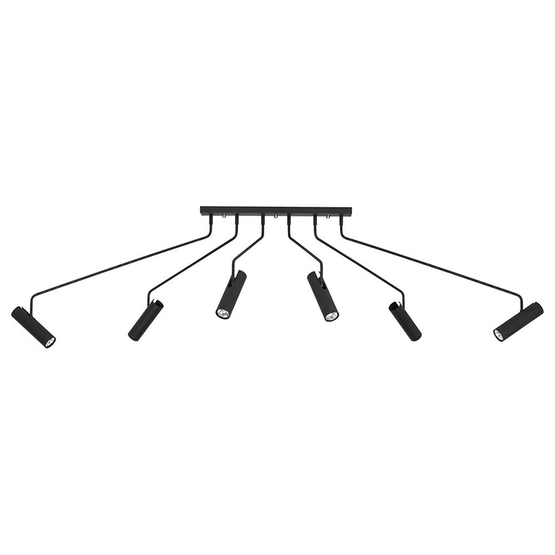 Потолочный светильник Tibo Branches Trumpet Tube black 6 Черный Потолочный светильник Tibo Branches Trumpet Tube black 6 Черный в Барнауле | Loft Concept