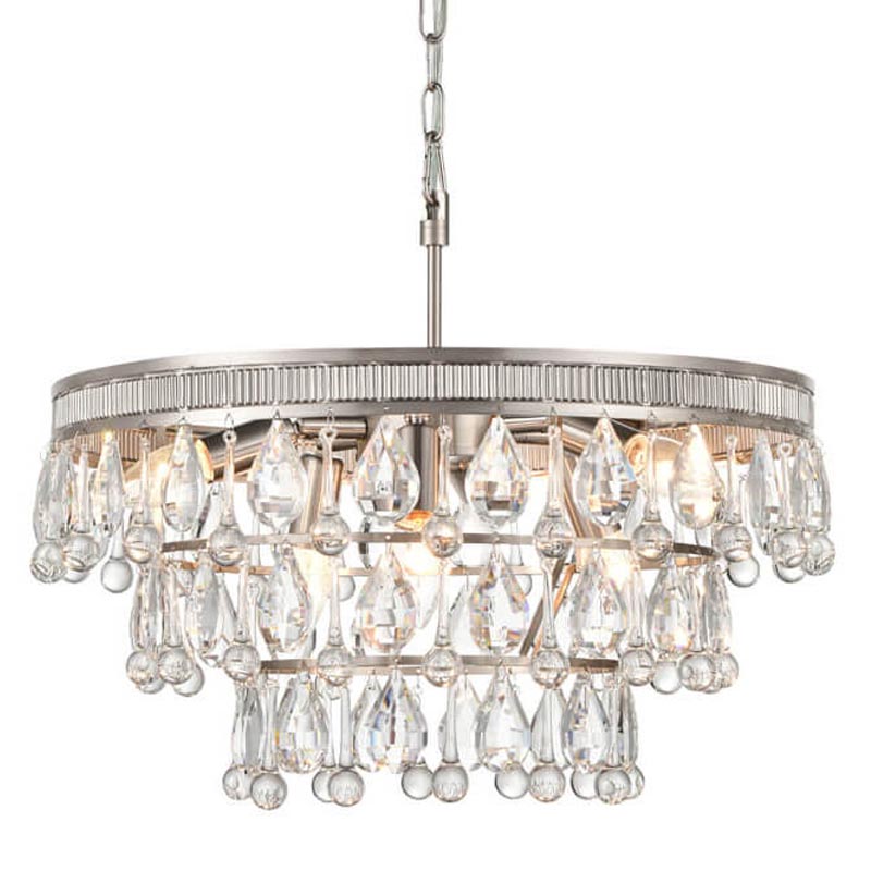 Люстра Freude Chandelier 50 Прозрачный (Transparent) Никель Сатин Люстра Freude Chandelier 50 Прозрачный (Transparent) Никель Сатин в Барнауле | Loft Concept
