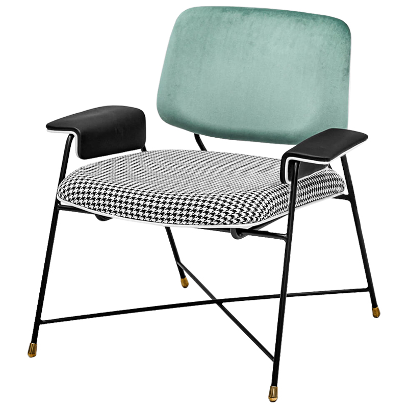 Кресло Bagot Chair Mint Черно-белый Мятный Кресло Bagot Chair Mint Черно-белый Мятный в Барнауле | Loft Concept