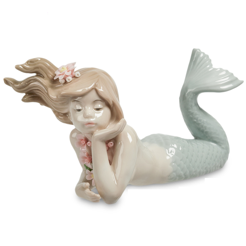 Статуэтка Mermaid Leia Бежевый Серо-голубой Розовый пастельный Статуэтка Mermaid Leia Бежевый Серо-голубой Розовый пастельный в Барнауле | Loft Concept