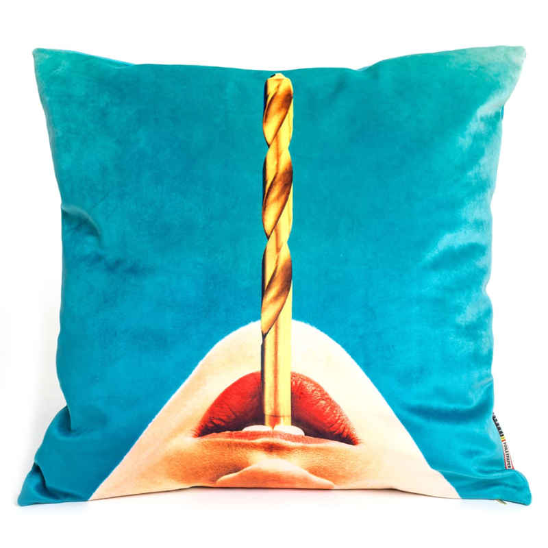 Подушка Seletti Cushion Drill Design Toiletpaper Бирюзовый Подушка Seletti Cushion Drill Design Toiletpaper Бирюзовый в Барнауле | Loft Concept
