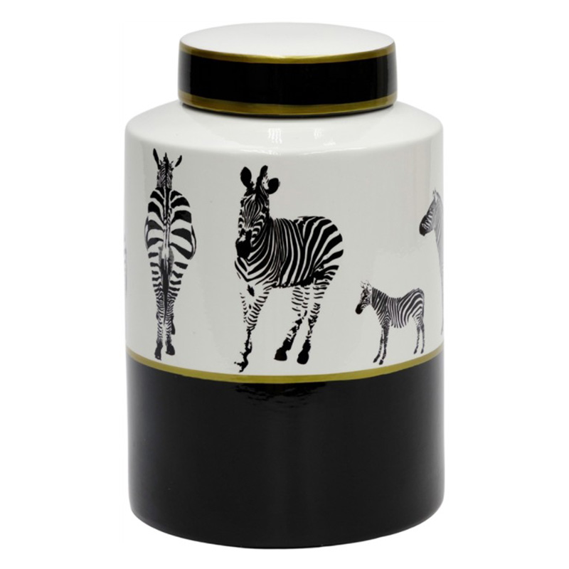 Ваза Zebra Vase white and black 26 Белый Черный Золотой Ваза Zebra Vase white and black 26 Белый Черный Золотой в Барнауле | Loft Concept