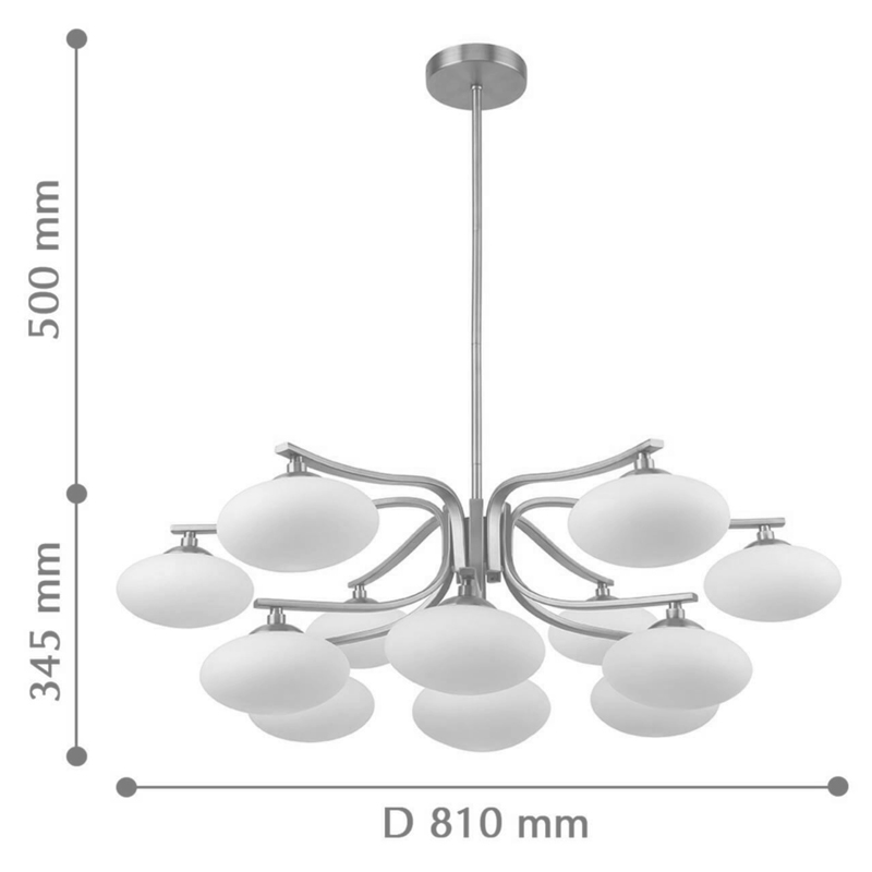 Oval Balls Mushrooms Chandelier 13 Silver Oval Balls Mushrooms Chandelier 13 Silver в Барнауле