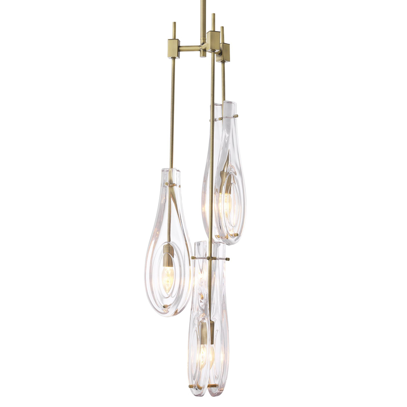 Люстра Eichholtz Chandelier Bellano S Brass Латунь Прозрачный Люстра Eichholtz Chandelier Bellano S Brass Латунь Прозрачный в Барнауле | Loft Concept