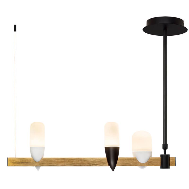 Люстра Ebenezer Chandelier Linear black 60 Латунь Черный Люстра Ebenezer Chandelier Linear black 60 Латунь Черный в Барнауле | Loft Concept
