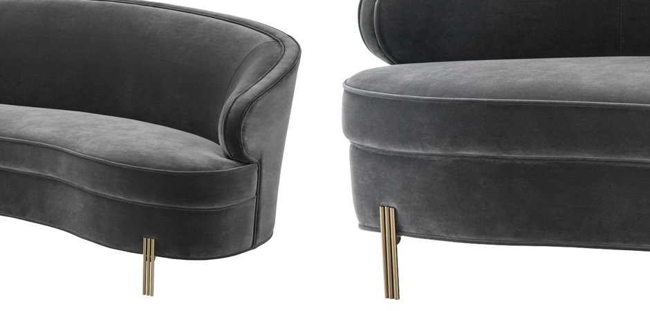 Диван Eichholtz Sofa Pierson dark grey Диван Eichholtz Sofa Pierson dark grey - Loft-Concept в Барнауле