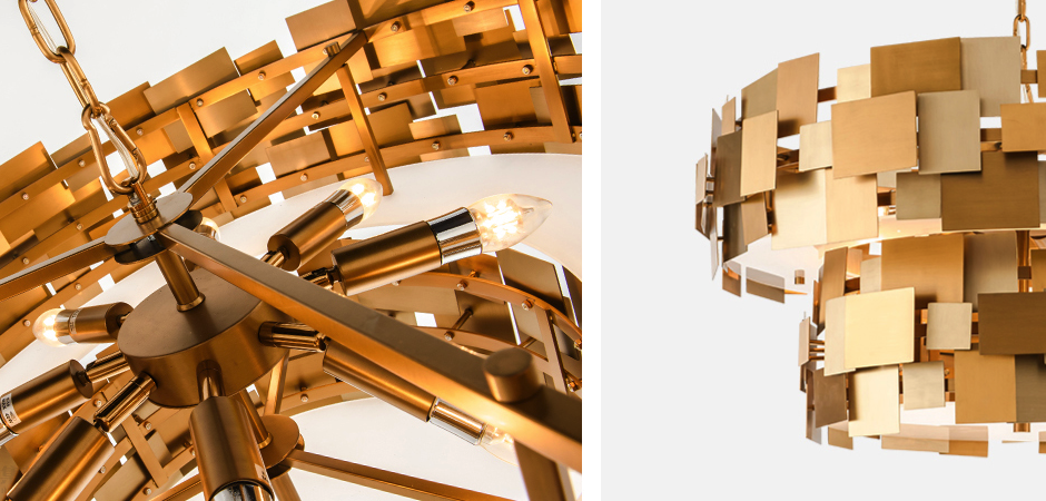 Люстра Gold Plate Chandelier 8 Люстра Gold Plate Chandelier 8 - Loft-Concept в Барнауле