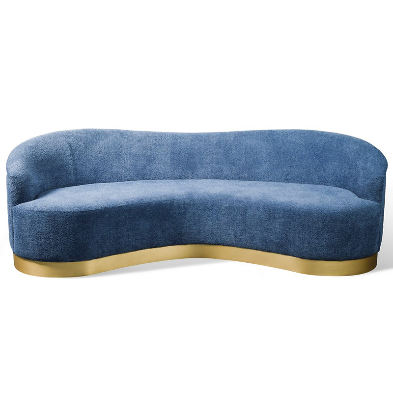 Диван Derby Sofa Синий Латунь Диван Derby Sofa Синий Латунь в Барнауле | Loft Concept