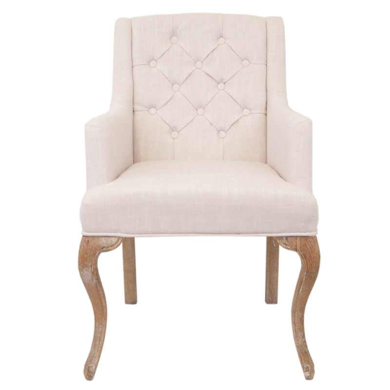 Кресло Mason Classical Armchair beige flax Бежевый Коричневый Кресло Mason Classical Armchair beige flax Бежевый Коричневый в Барнауле | Loft Concept