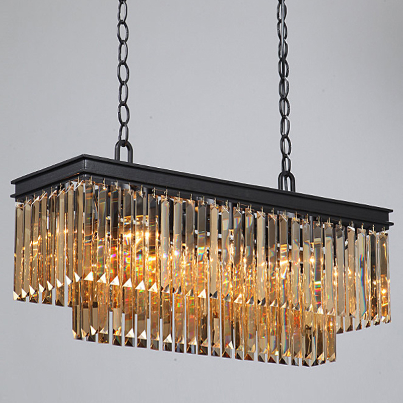 Люстра Odeon Amber GLASS Rectangular Chandelier Black iron Янтарное стекло 80 Черный матовый Люстра Odeon Amber GLASS Rectangular Chandelier Black iron Янтарное стекло 80 Черный матовый в Барнауле | Loft Concept