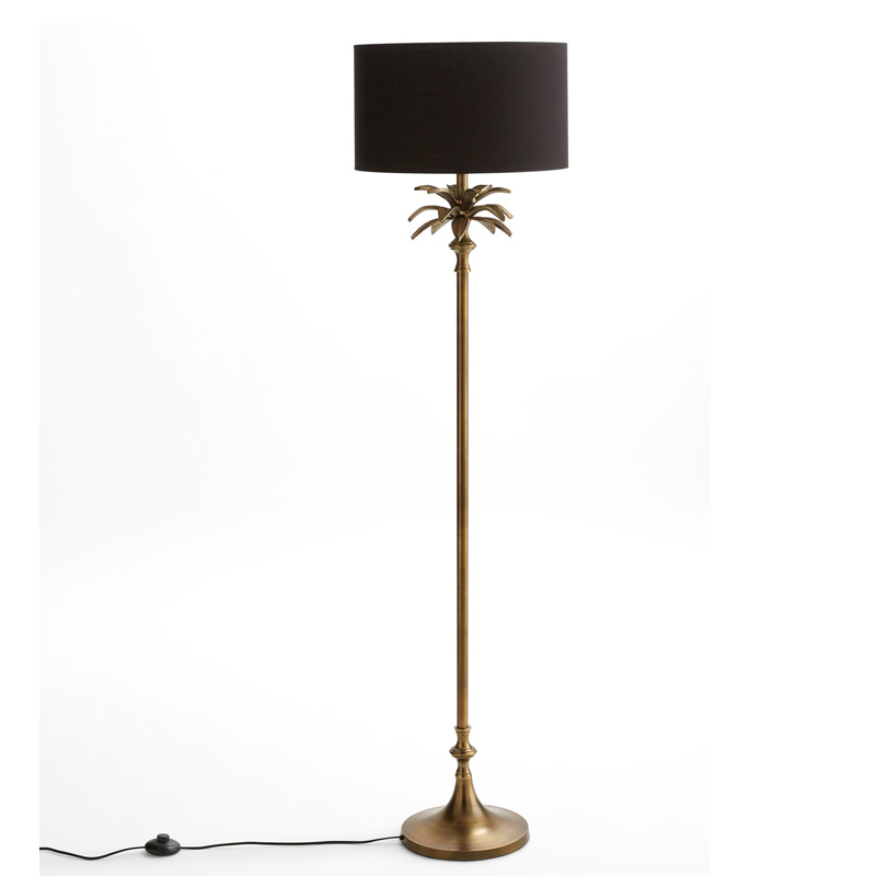 Торшер Palm Black Lampshade Латунь Черный Торшер Palm Black Lampshade Латунь Черный в Барнауле | Loft Concept