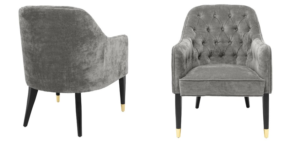 Кресло Eichholtz Chair Cyrus Grey Кресло Eichholtz Chair Cyrus Grey - Loft-Concept в Барнауле