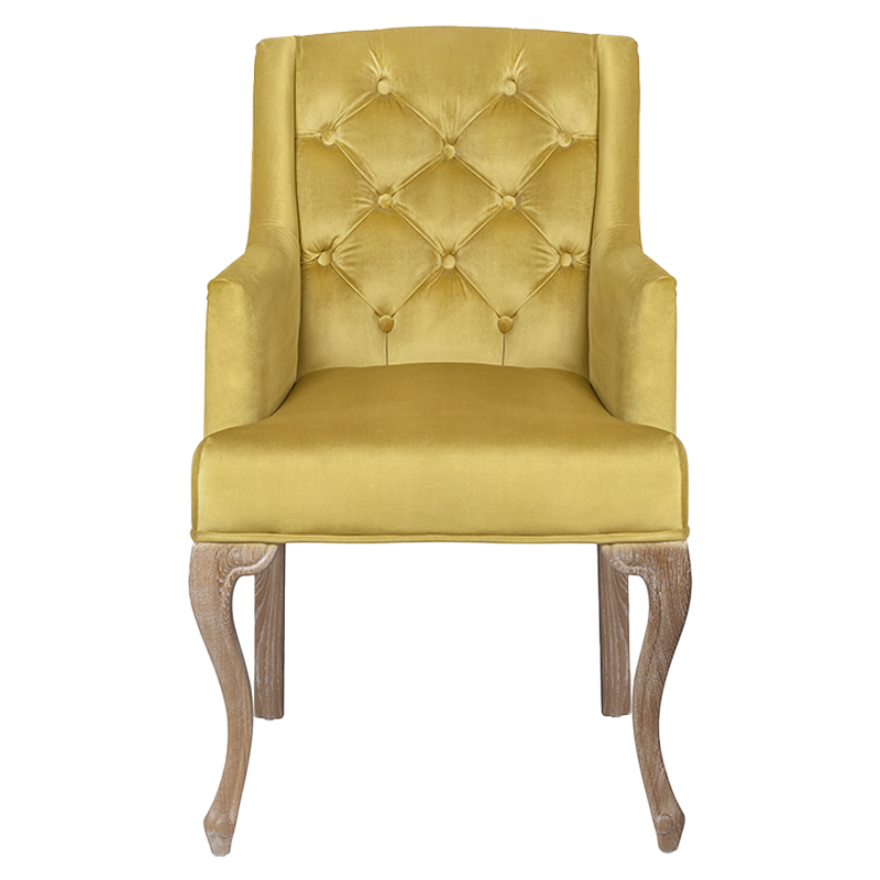 Кресло Mason Classical Armchair gold velour Желтый Коричневый Кресло Mason Classical Armchair gold velour Желтый Коричневый в Барнауле | Loft Concept